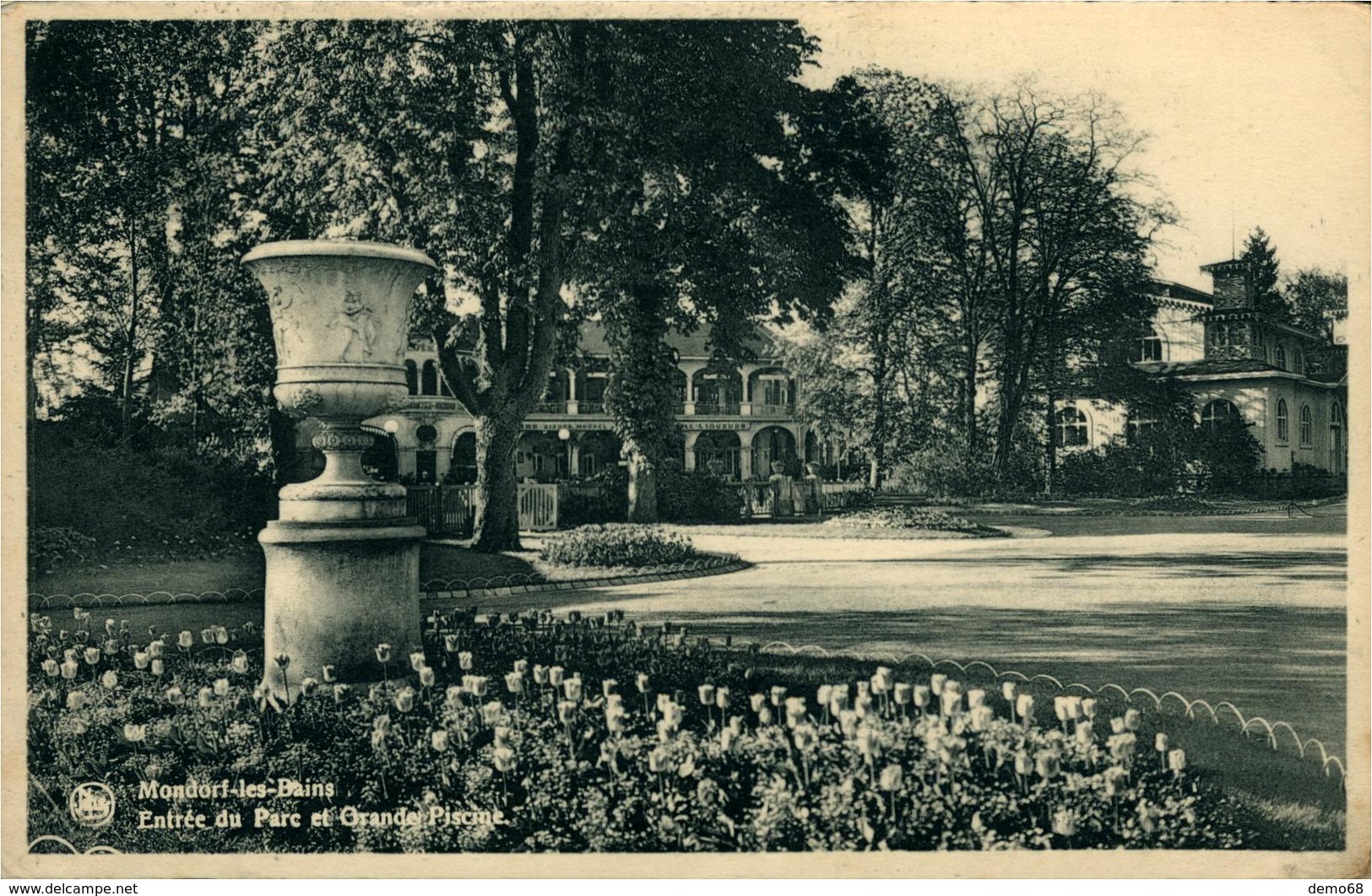 Mondorf Les Bains Luxembourg Entrée Du Parc Et Grande Piscine Carte Nels - Remich