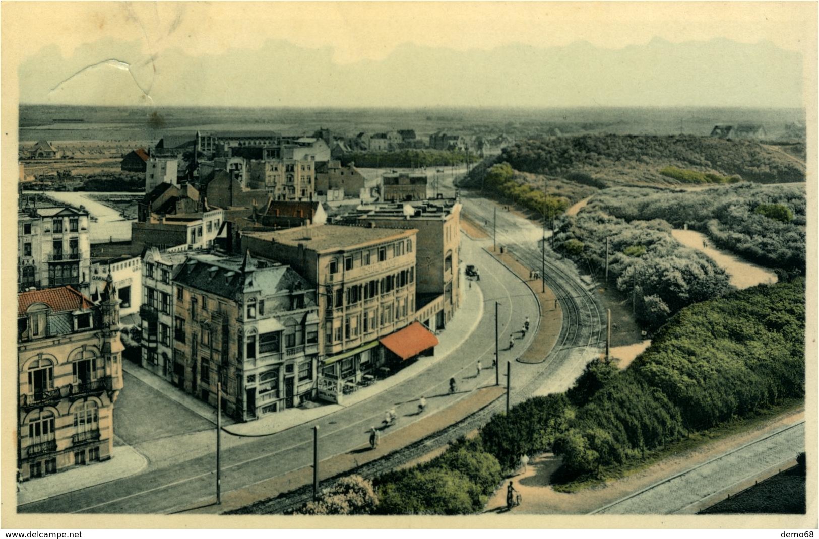 Wenduine Belgique  Le Coq Neptunuswijk Boulevard Léopold Ii Déchirure Au Niveau Du Timbre Décollé Art Color - Wenduine