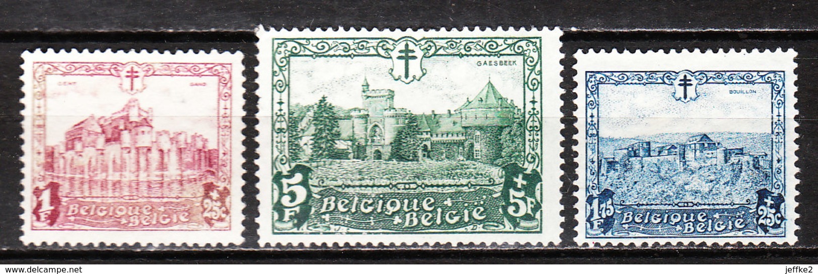 312/14  Les Châteaux - Les 3 Bonnes Valeurs - MNG - LOOK!!!! - Unused Stamps