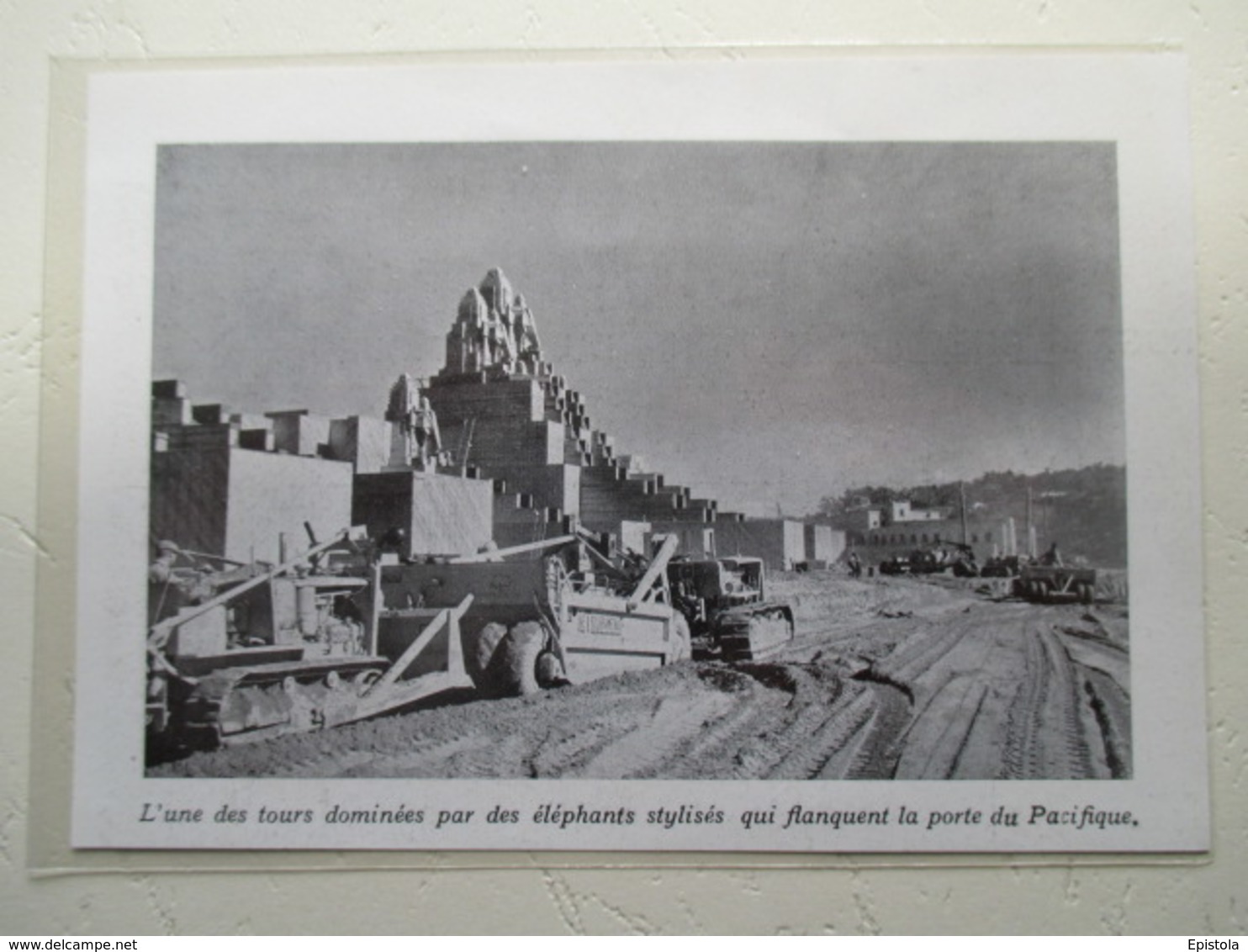 San Fransisco - Travaux Expo - Golden Gate International Exposition  - Tracteur à Chenille   - Coupure De Presse De 1938 - Tracteurs