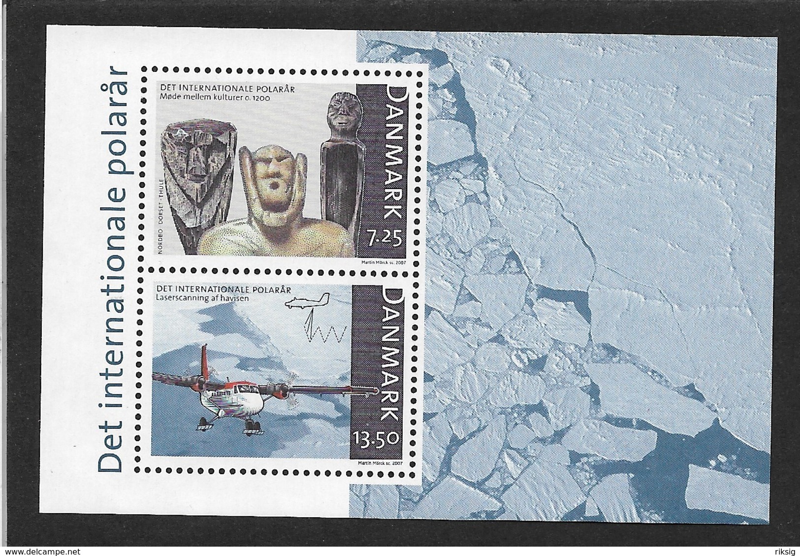 7 Th International Polar Year. Denmark. Block. Yvert 1463/1464  -  Mic. 1459/1460.  T-106 - International Polar Year