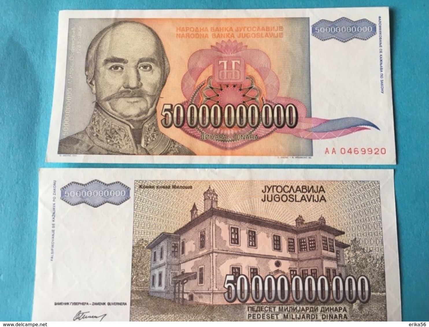 Billet Yugoslavie 50000000000 Dinar - Yougoslavie
