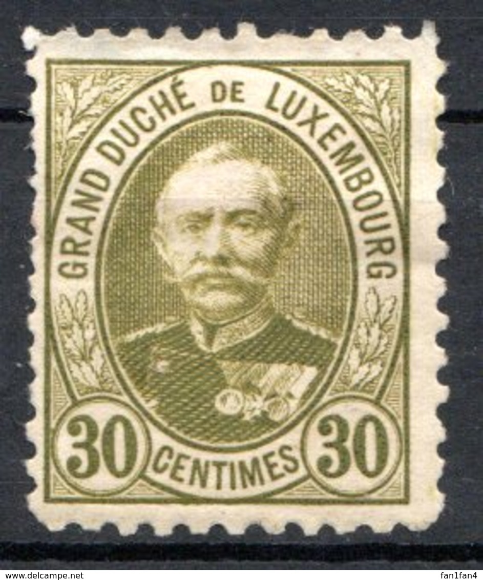 3UXEMBOURG - 1891-93 - N° 63 - 30 C. Olive - (Effigie Du Grand-duc Adolphe 1er)) - 1891 Adolphe De Face