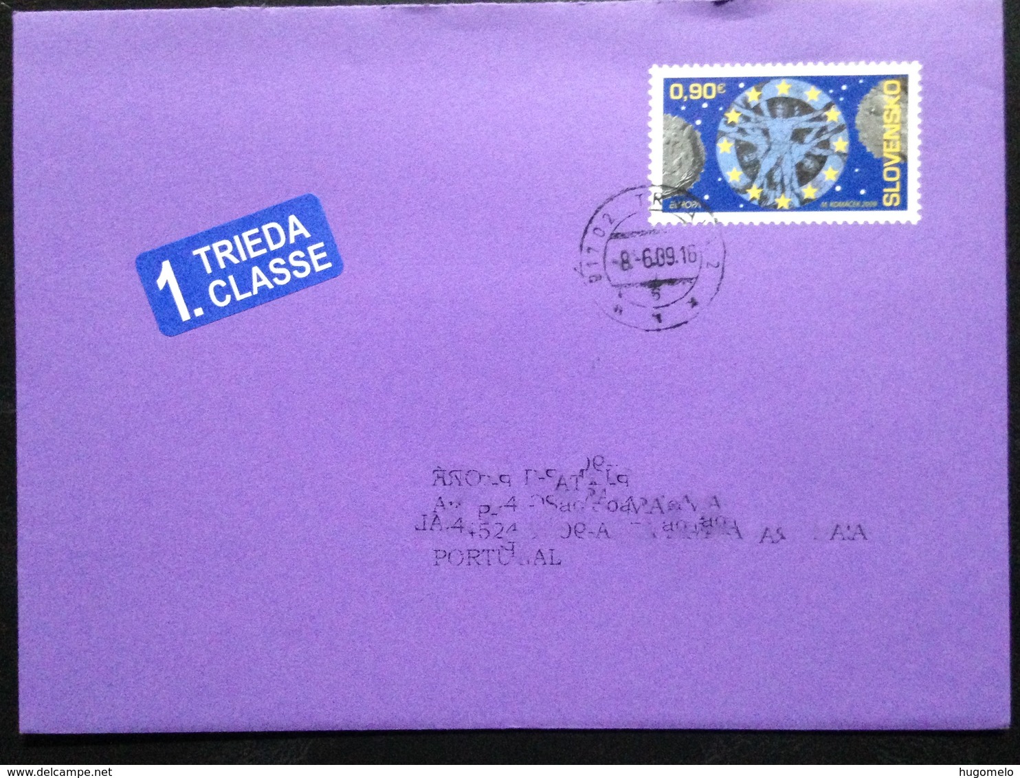 Slovakia, Circulated Cover To Portugal, "Europa Cept", "Astronomy", 2009 - Covers & Documents
