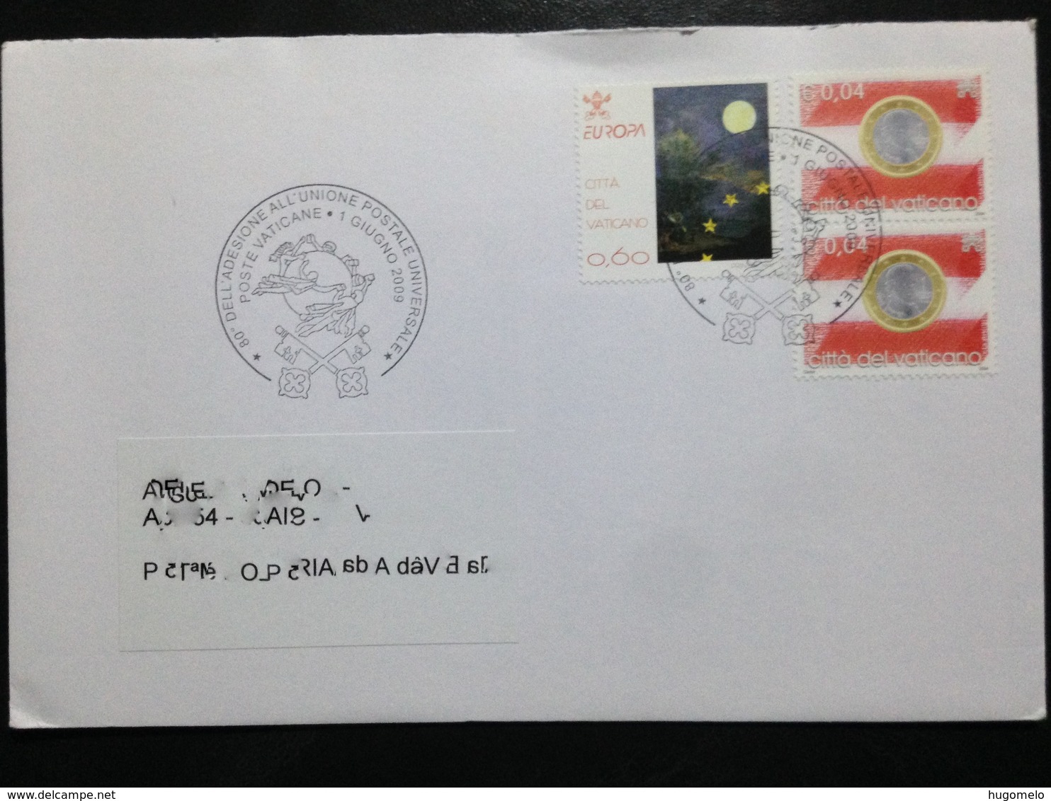 Vatican, Circulated Cover To Portugal, "Europa Cept", "Astronomy", "Coins On Stamps", 2009 - Covers & Documents