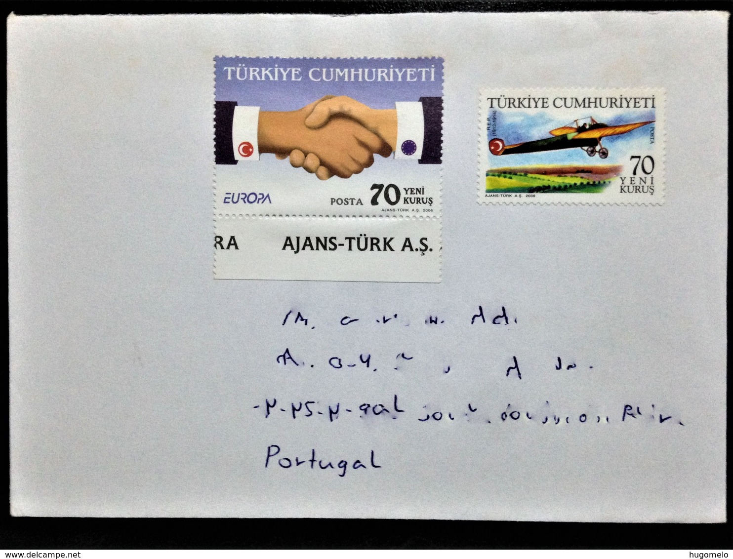 Turkey, Circulated Cover To Portugal, "Europa Cept", "Europa 2006", "Aviation", "Aircrafts", 2006 - Briefe U. Dokumente