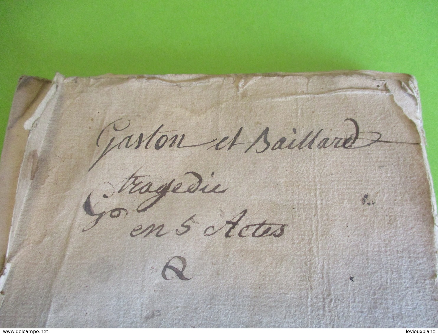 Fascicule Théâtre/"Gaston Et Baillard"/Tragédie En 5 Actes & En Vers /Dormont Du BELLOY/DIDOT L'Ainé/1785      FAT5 - 1701-1800