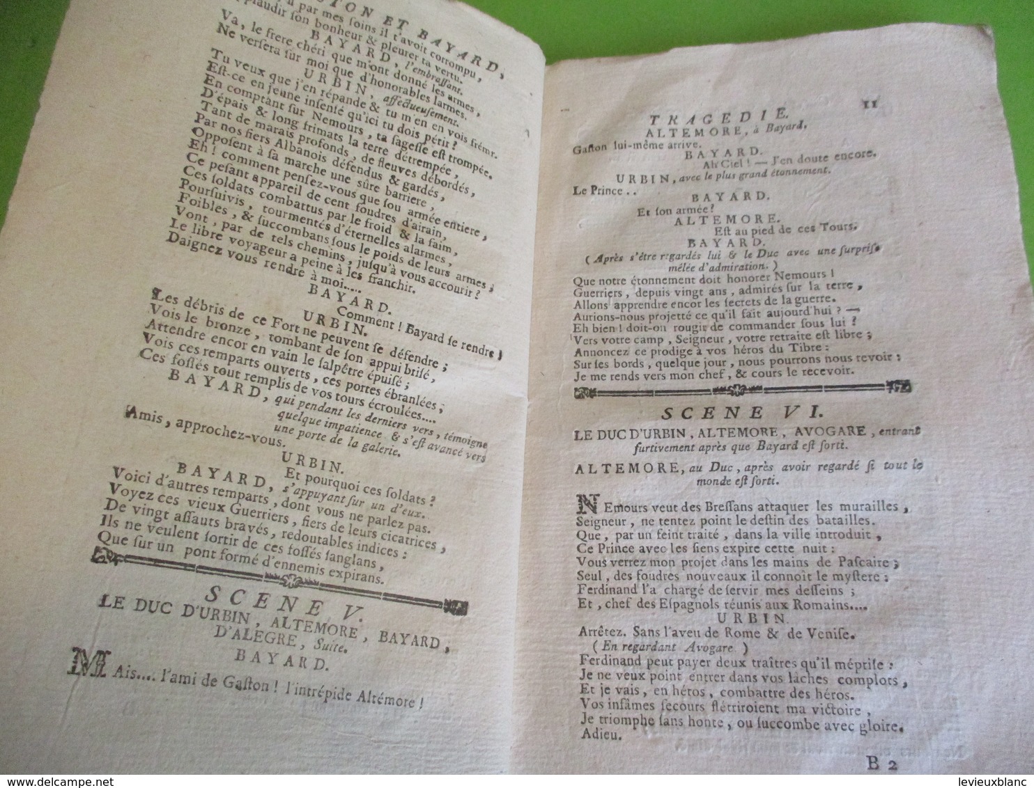 Fascicule Théâtre/"Gaston et Baillard"/Tragédie en 5 actes & en vers /Dormont du BELLOY/DIDOT l'Ainé/1785      FAT5