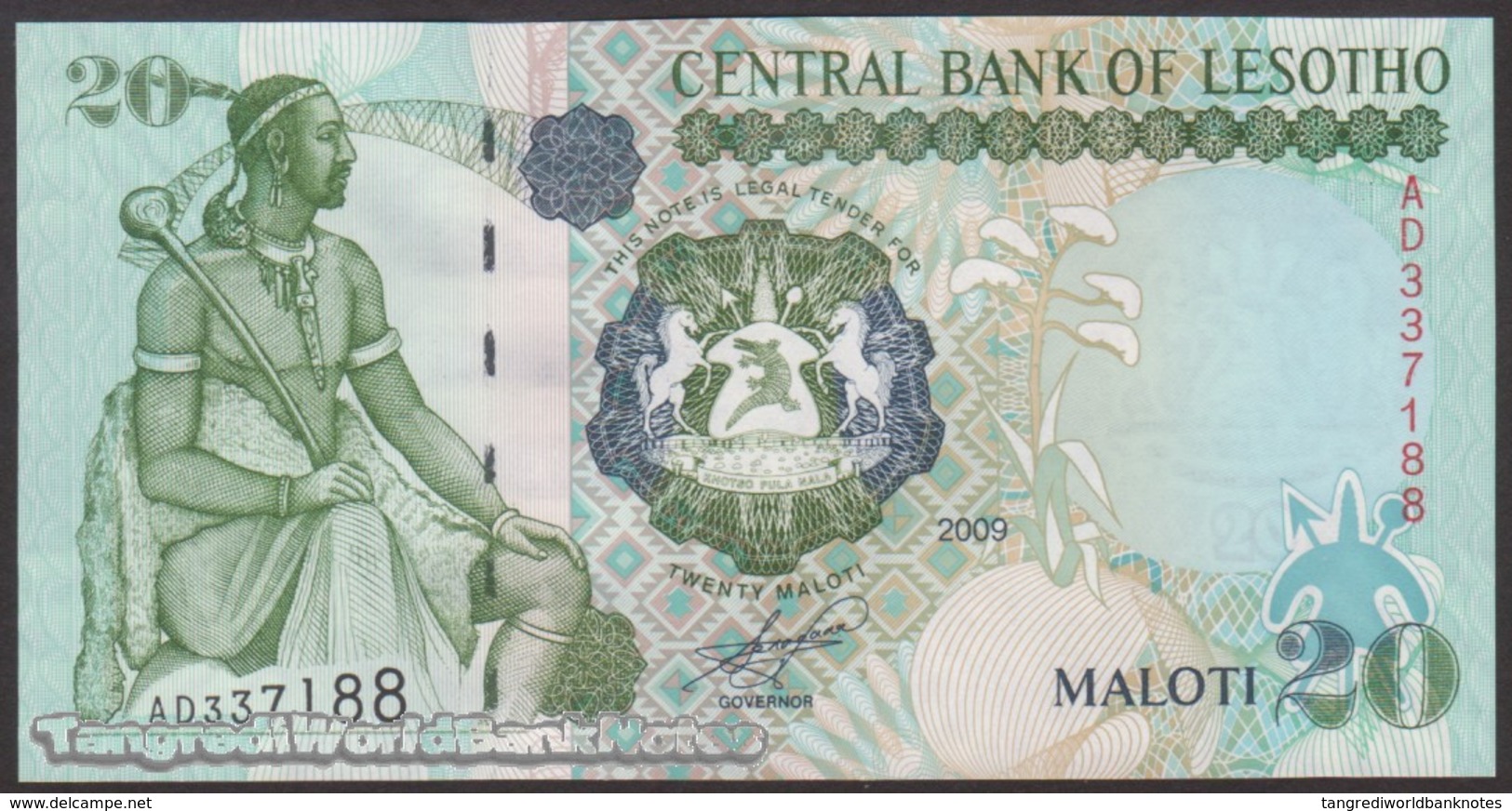 TWN - LESOTHO 16g - 20 Maloti 2009 Prefix AD UNC - Lesotho