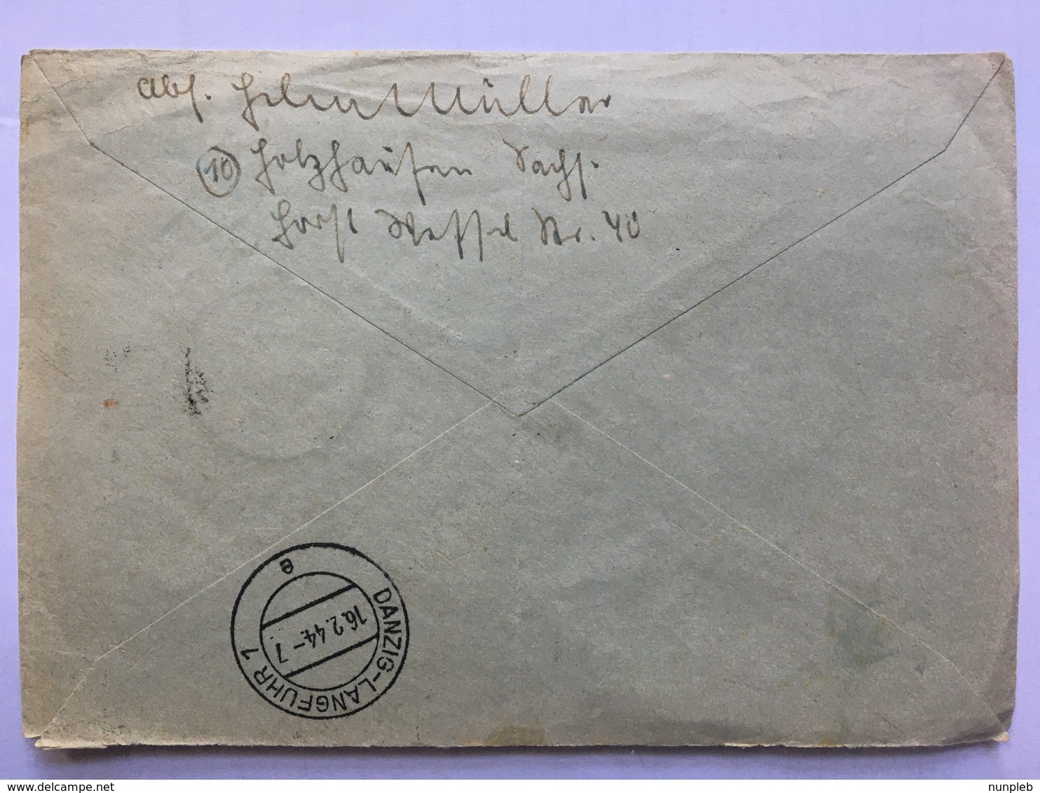 GERMANY 1944 Registered Leipzig Cover To Langfuhr Danzig Tied With Junkers - Air Mail Services - Storia Postale