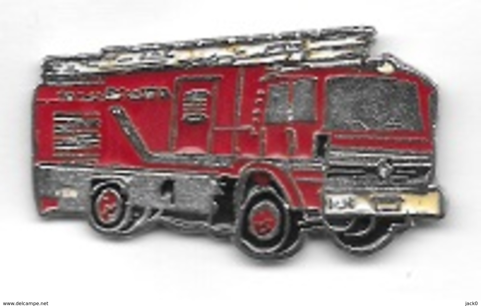 Pin's  Automobile  RENAULT, Camion  De  SAPEURS  POMPIERS  Rouge - Pompieri