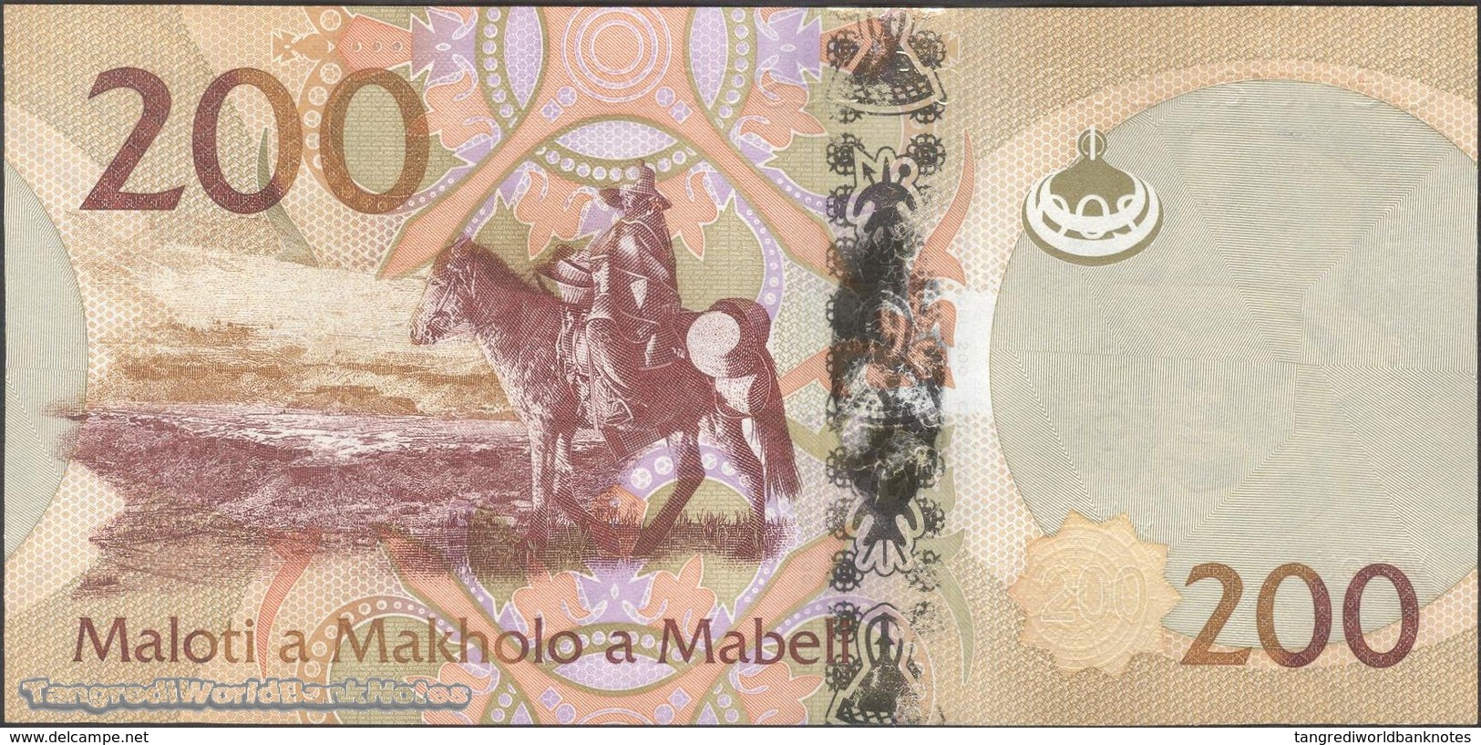 TWN - LESOTHO 25 - 200 Maloti 2015 Hybrid - Prefix AE UNC - Lesoto