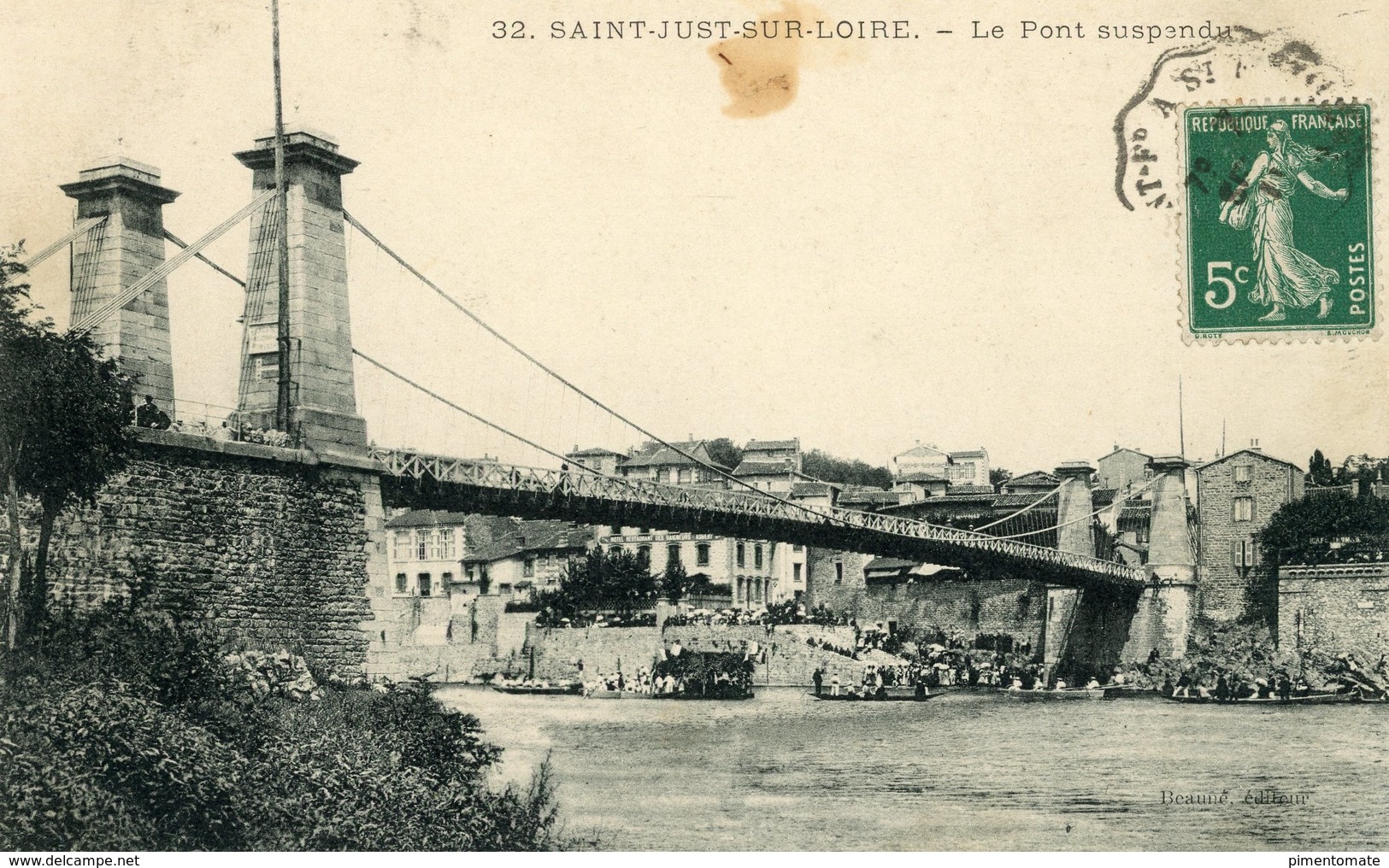 SAINT JUST SUR LOIRE LE PONT SUSPENDU - Saint Just Saint Rambert