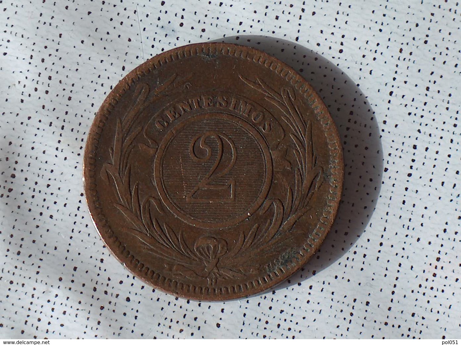 URUGUAY 2 CENTESIMOS 1869 - Uruguay