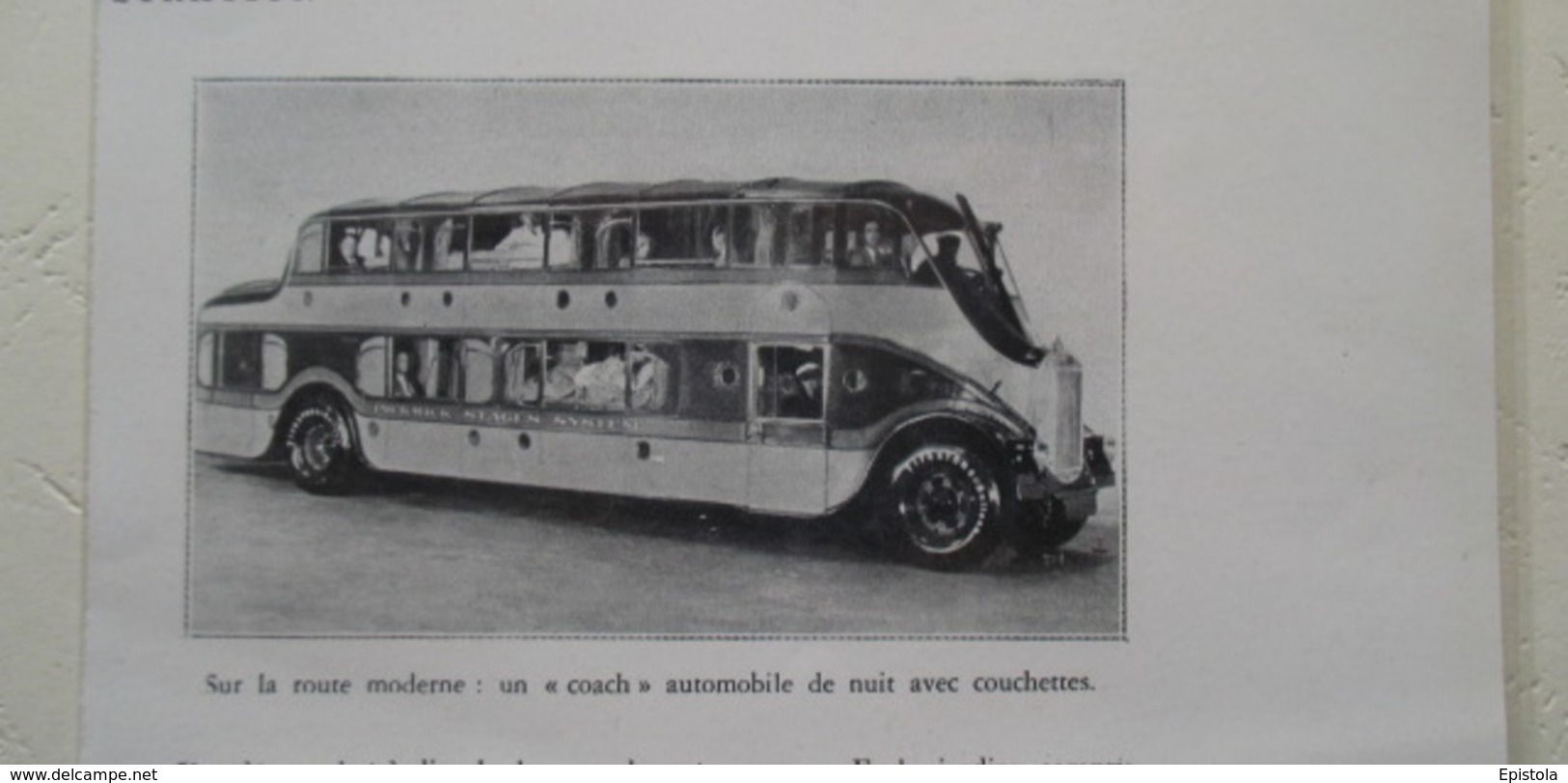 Transport Utilitaire - Autobus Couchettes Américain "Pickwick Stages System"  - Coupure De Presse De 1940 - Camions