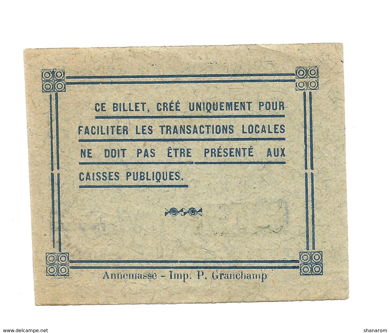 1914-1918 // VIUZ-EN-SALLAZ (Haute Savoie) // COOPERATIVE LA PREVOYANTE // Bon Pour 25 Centimes - Bons & Nécessité