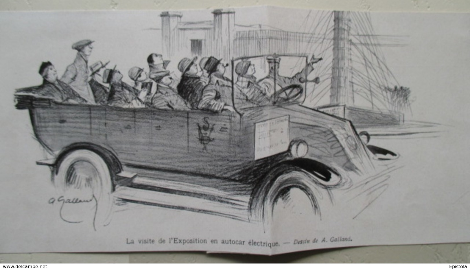 Transport Utilitaire - Camion électrique  - Exposition Des Arts Décoratifs  Illustration - Coupure De Presse De 1925 - Camions