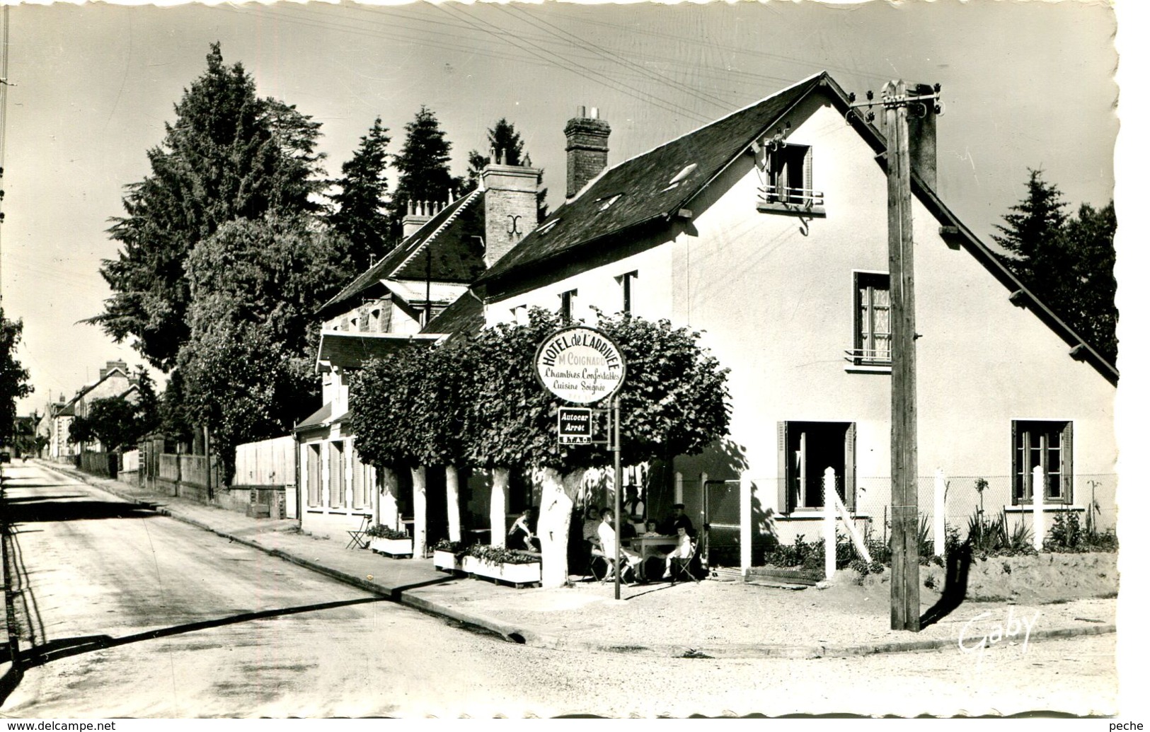 N°6200 T -cpsm Couterne (Orne) Hôtel De L'arrivée- - Hotels & Restaurants