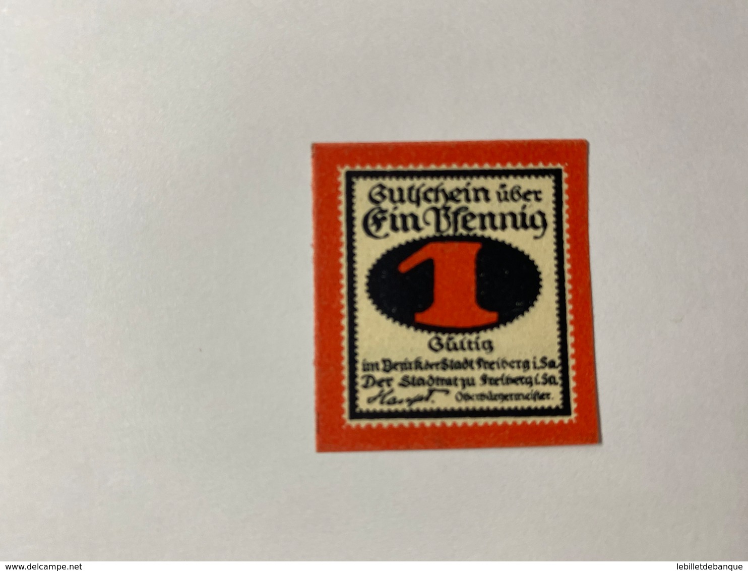 Allemagne Notgeld Freiberg 1 Pfennig - Collections