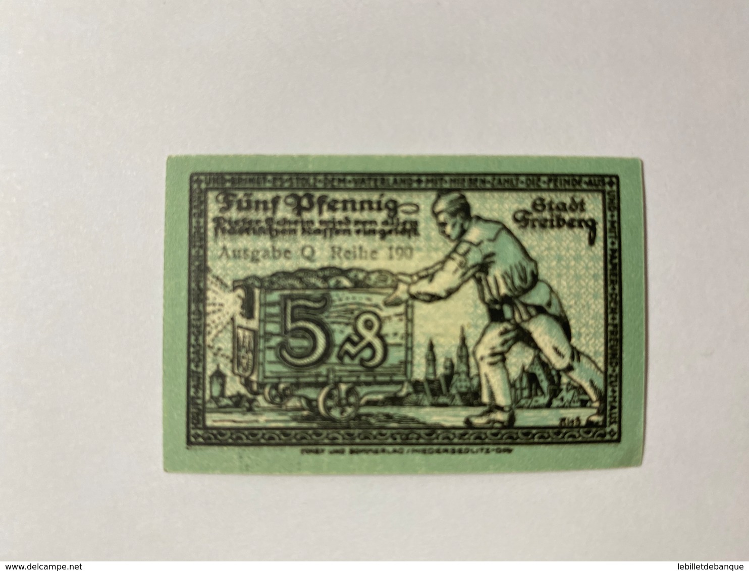 Allemagne Notgeld Freiberg 5 Pfennig - Collections