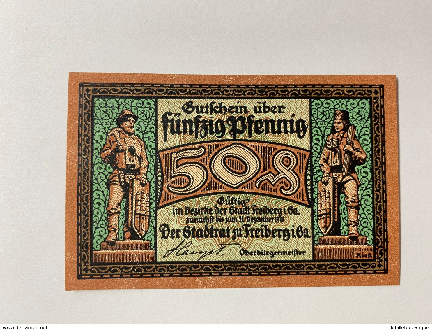 Allemagne Notgeld Freiberg 50 Pfennig - Collections