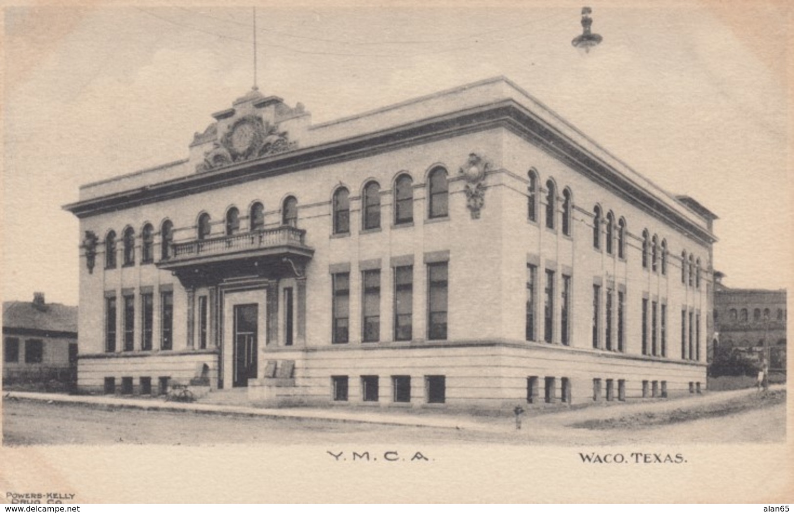 Waco Texas, Y.M.C.A. Building, Architecture, C1900s Vintage Albertype Postcard - Waco