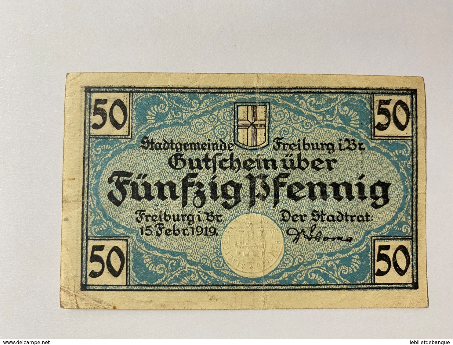 Allemagne Notgeld Freiburg 50 Pfennig - Collections