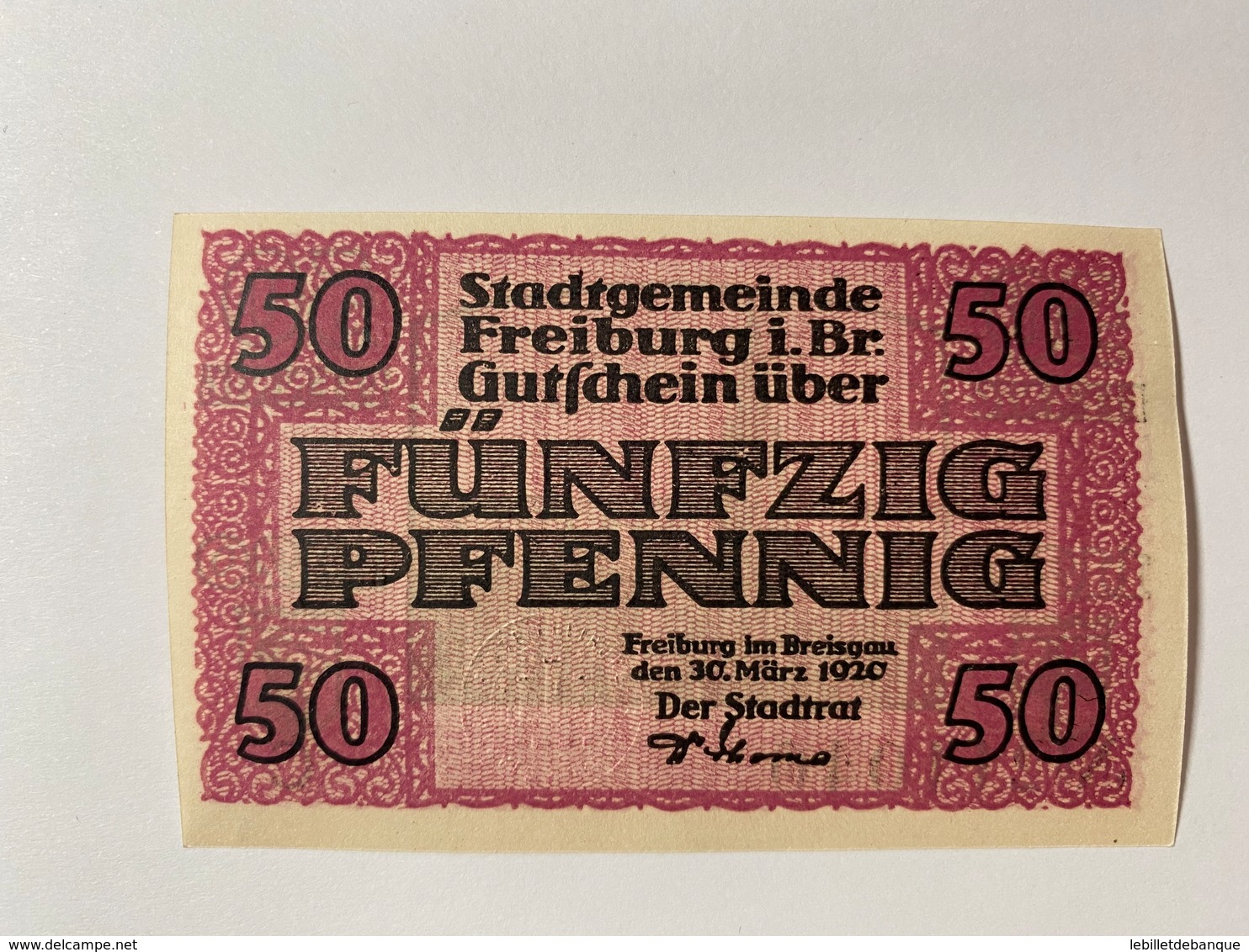 Allemagne Notgeld Freiburg 50 Pfennig - Collections