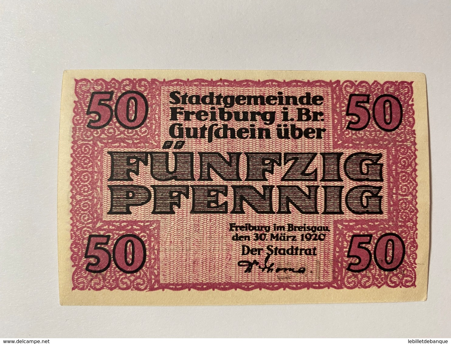 Allemagne Notgeld Freiburg 50 Pfennig - Collections