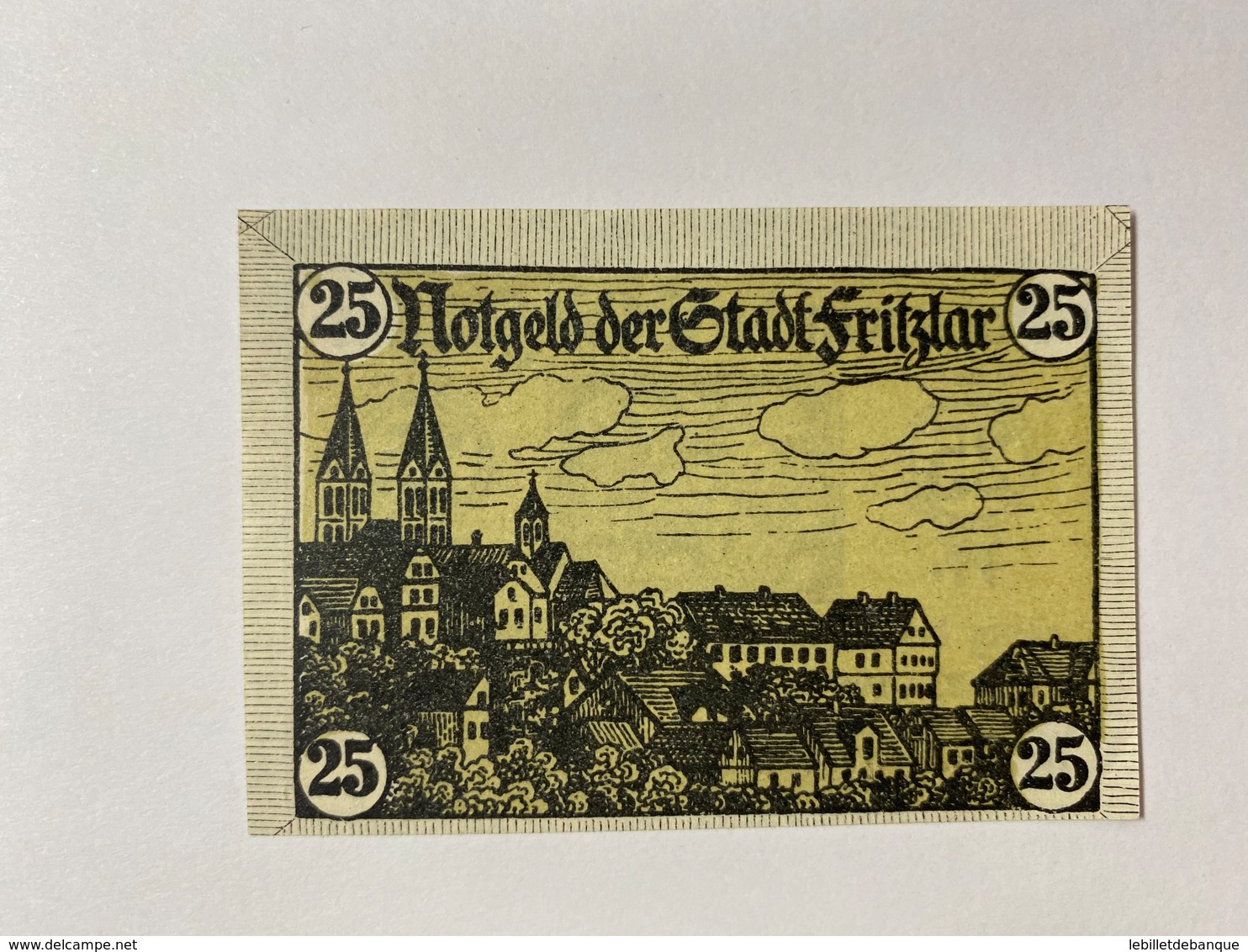 Allemagne Notgeld Fritzlar 25 Pfennig - Collections