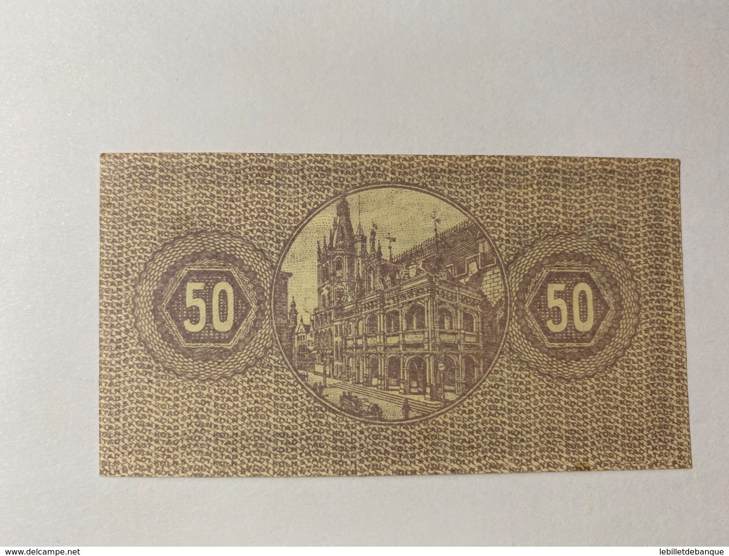 Allemagne Notgeld Koln 50 Pfennig - Collections