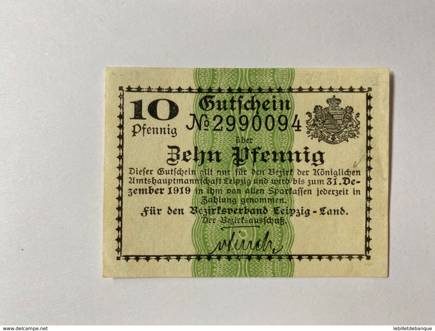 Allemagne Notgeld Leipzig 10 Pfennig - Colecciones