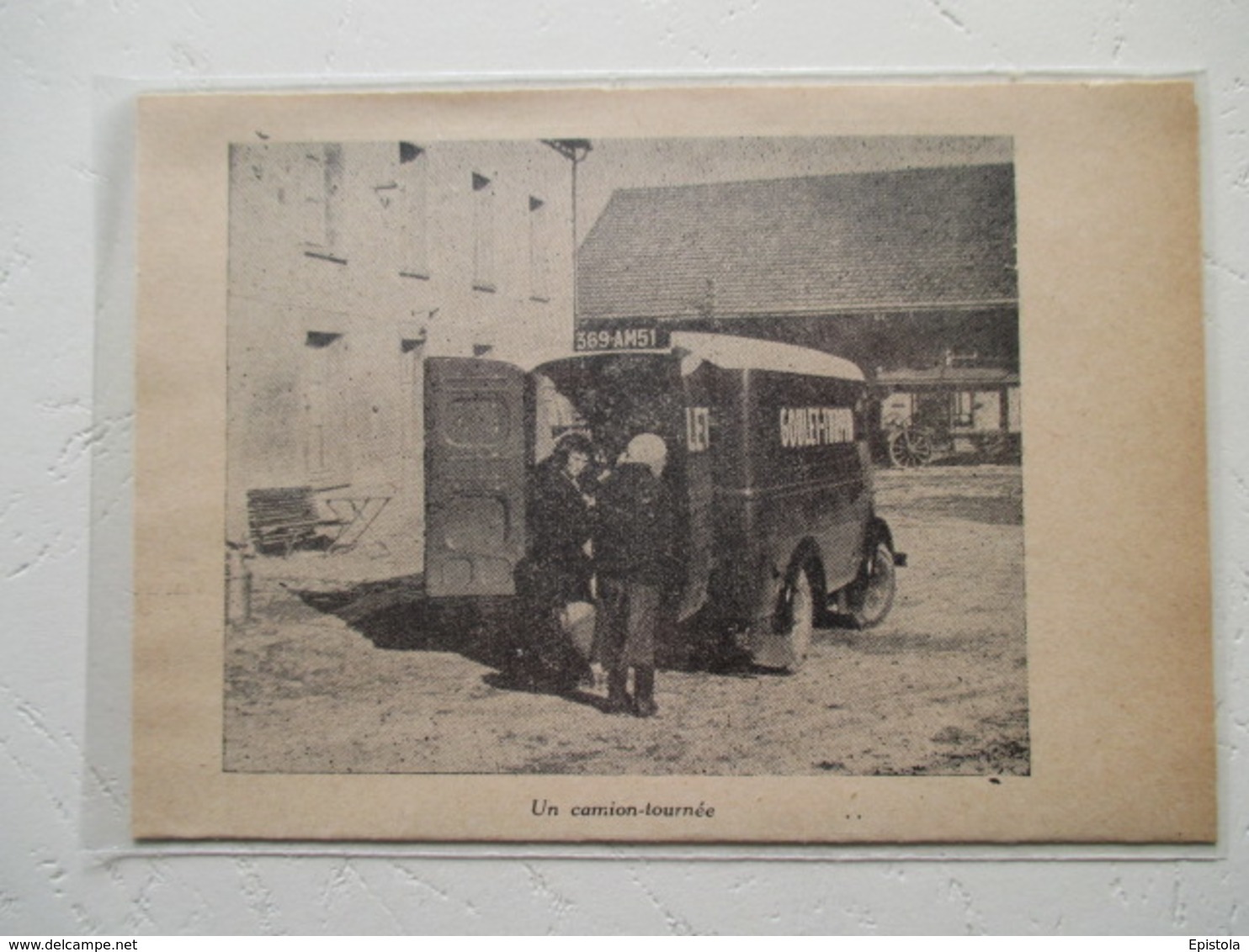 Transport Utilitaire - Camion Tournée à Reims - Alimentation Itinérante Goulet Turpin - Coupure De Presse De 1952 - Camions