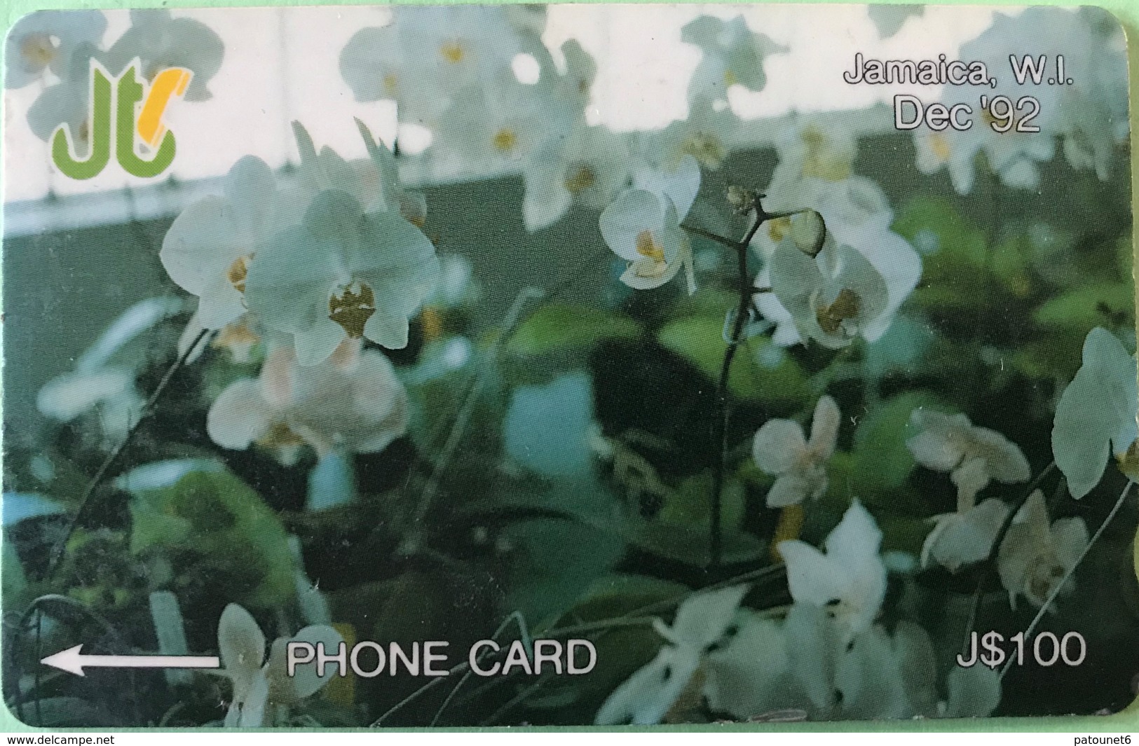 JAMAÏQUE  -  Phonecard  -  Flowers  -  J $ 100 - Jamaïque