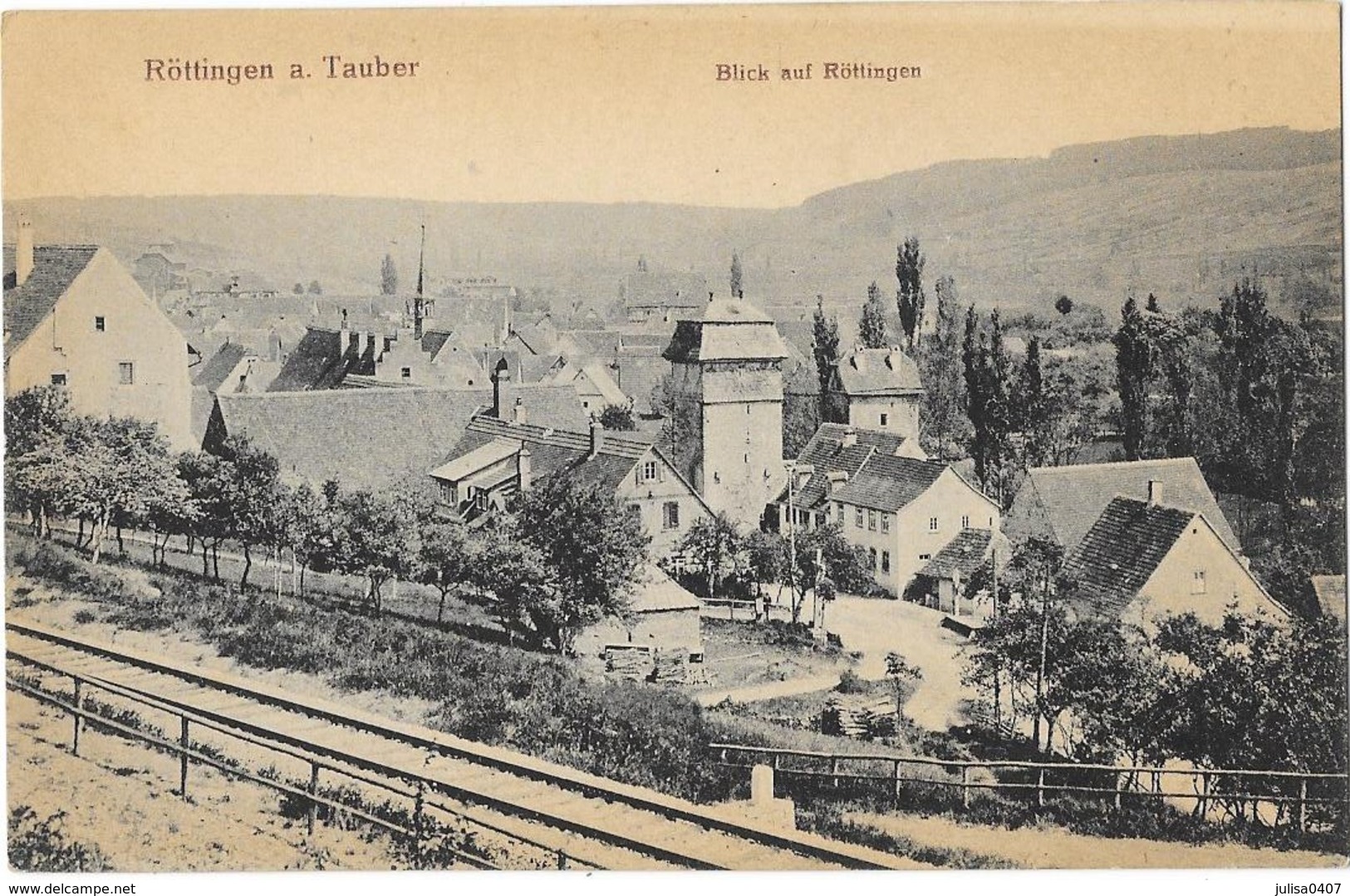 ROTHENBURG ROTTINGEN A TAUBER (Allemagne) Blick Auf Rottingen - Rothenburg O. D. Tauber