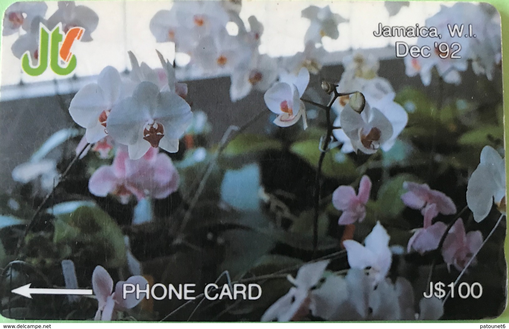 JAMAÏQUE  -  Phonecard  -  Flowers  -  J $ 100 - Jamaïque