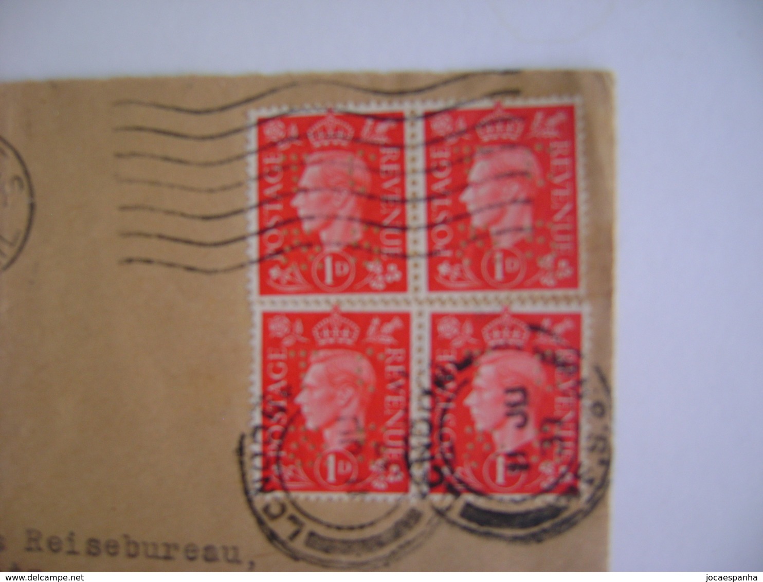 ENGLAND - LETTER FROM LONDON TO BERLIN (GERMANY) 4 STAMPS WITH PERFIN IN 1937 IN THE STATE - Briefe U. Dokumente