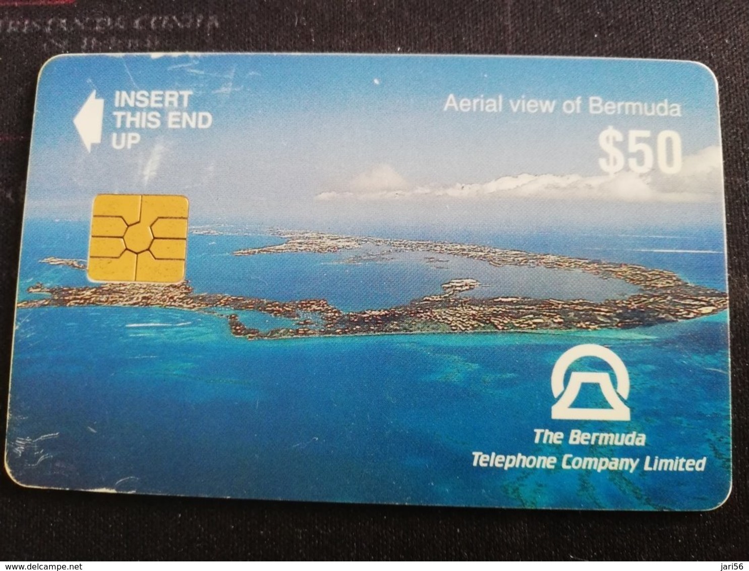 BERMUDA $50,- CHIPCARD  AERIAL VIEW OF BERMUDA   (RRRR)   Fine Used Card  ** 849 ** - Bermuda