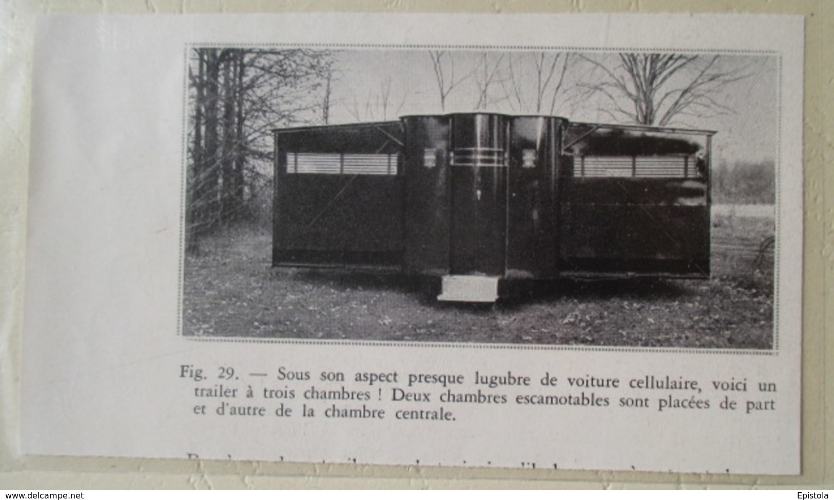 Transport Utilitaire - USA Jail Remorque Fourgon Cellulaire Américaine  - Coupure De Presse De 1917 - Camions