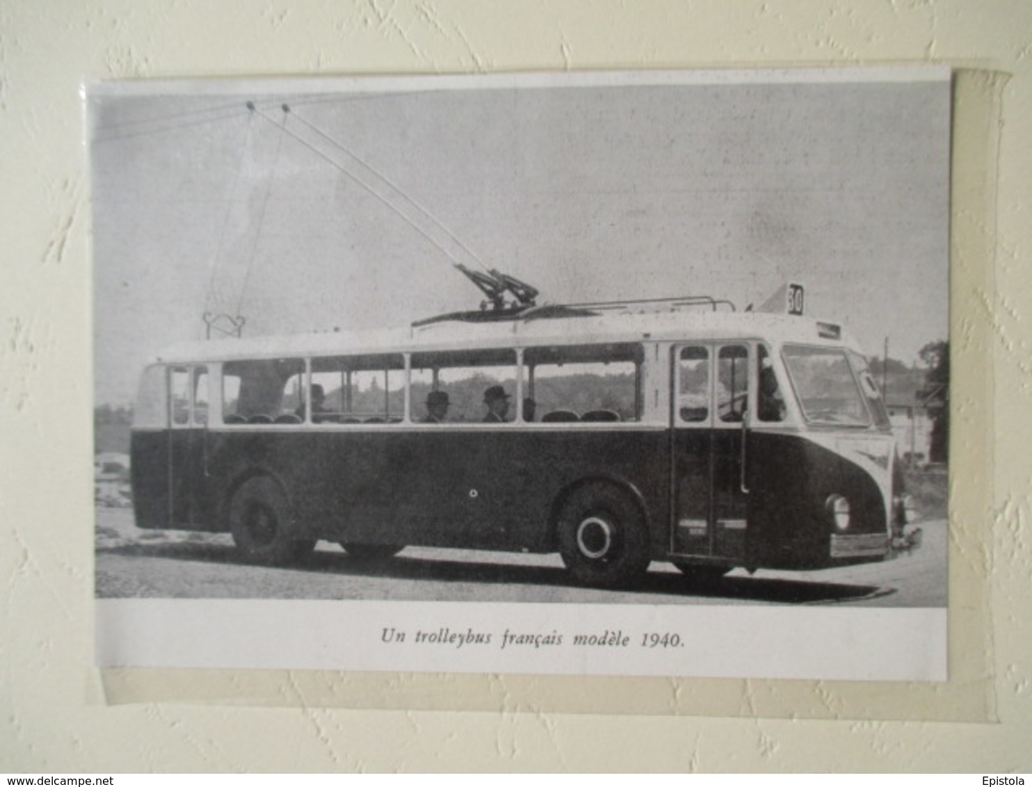 Transport Utilitaire - Trolleybus Français  - Coupure De Presse De 1950 - Camion