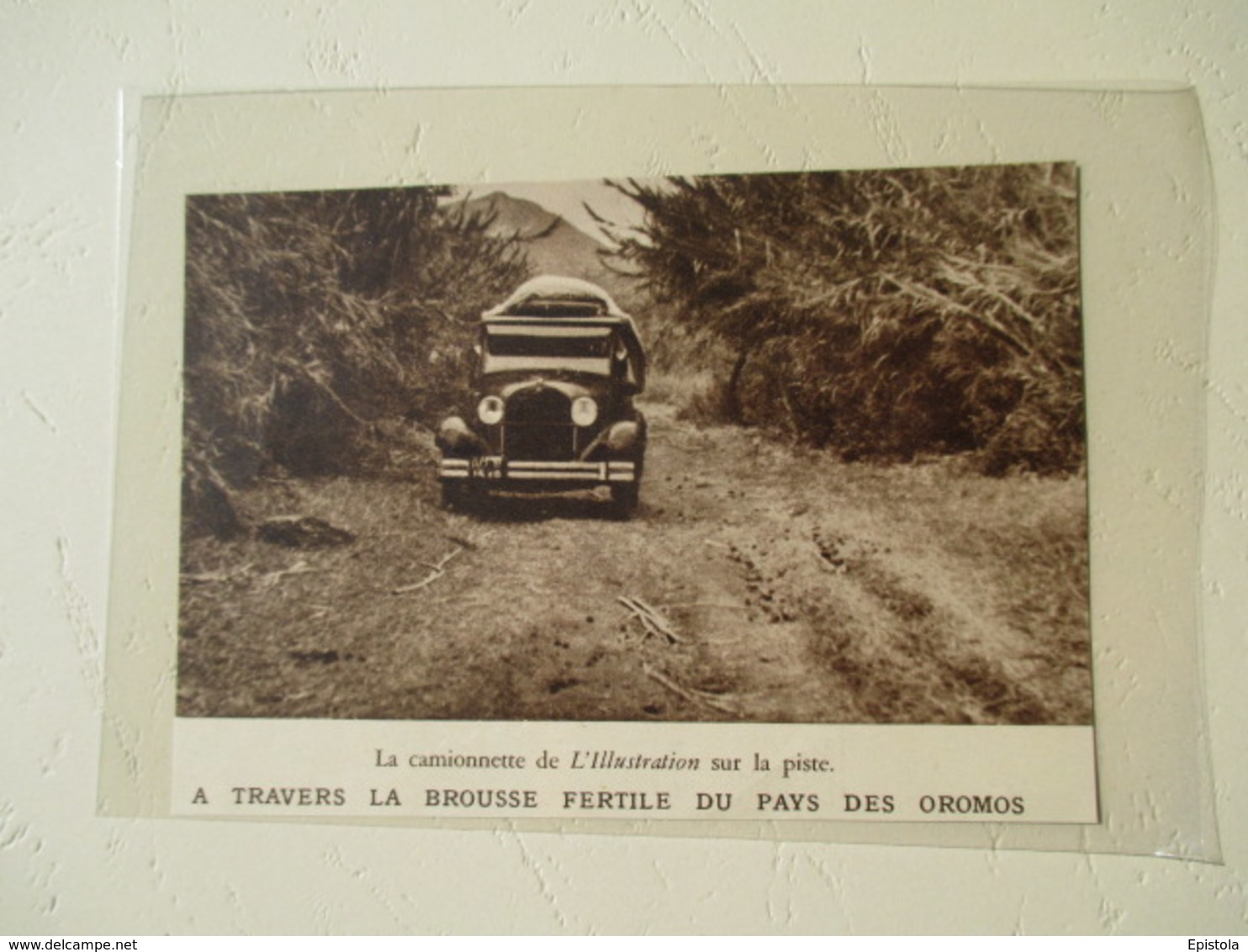 Transport Utilitaire - Ethiopie (Brousse D' Oromas) Camion De Reportage Photo  - Coupure De Presse De 1936 - LKW