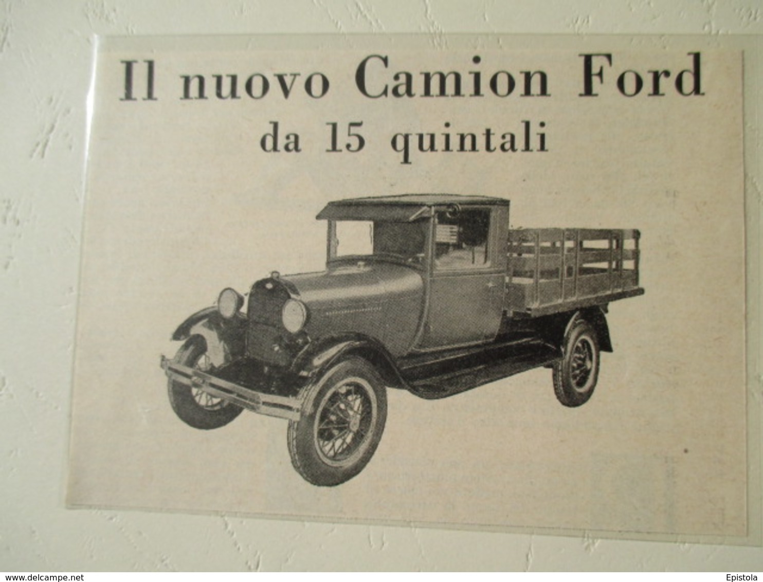 Transport Utilitaire - Camion Pick Up FORD  - Coupure De Presse De 1927 - Camion