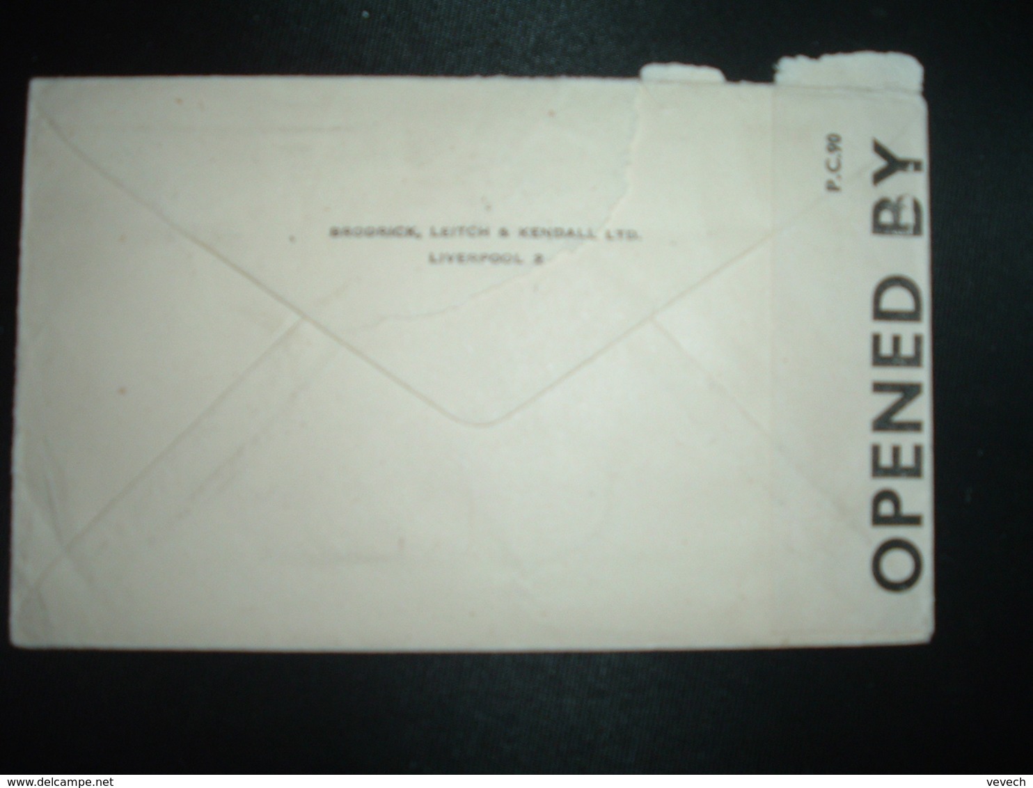 LETTRE GRANDE BRETAGNE Pour USA TP 2 1/2d OBL.MEC.27 APR 1942 LIVERPOOL + CENSURE EXAMINER 5216 - Guerre Mondiale (Seconde)