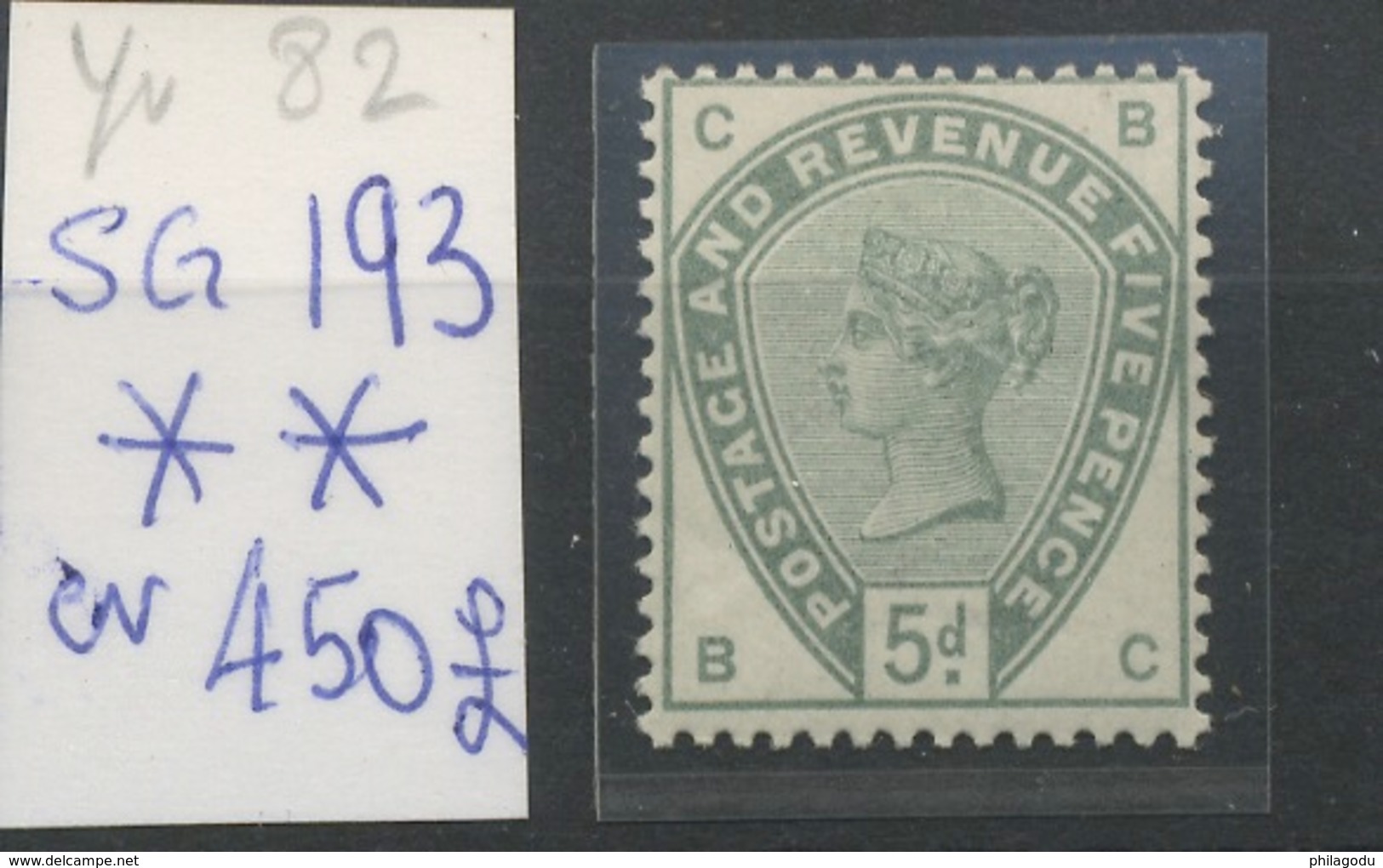 5d Mint NEVER Hinged OG.  LUXE Sans Charnière Yv.82. SG 193 = 450-£  Yv.550-euros Pour Charniéré - Nuovi