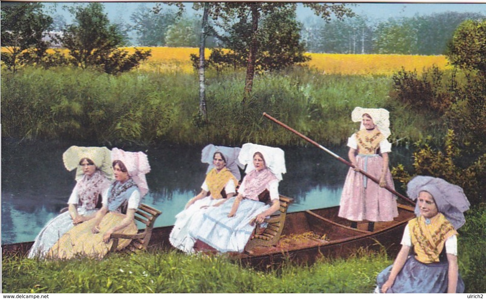 AK Spreewald - Spreewaldbilder .- Fröhliche Fahrt - Frauen In Tracht Auf Booten - 1934 (48541) - Luebben (Spreewald)