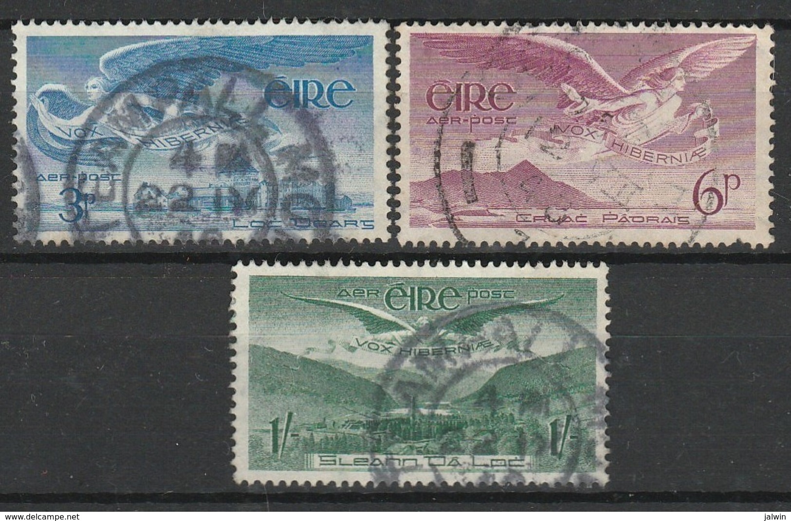 IRLANDE POSTE AERIENNE 1948-65 YT N° 2, 3 Et 5 Obl. - Posta Aerea