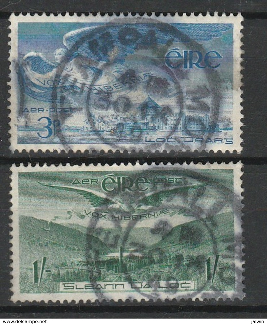 IRLANDE POSTE AERIENNE 1948-65 YT N° 2 Et 5 Obl. - Poste Aérienne