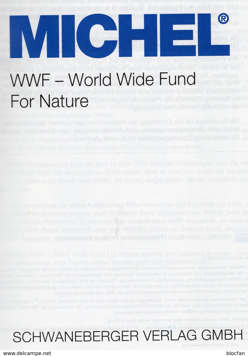 Natur-/Tierschutz MICHEL 2020 ** 50€ WWF Topic Stamp Catalogue Of World Wide Fund For Nature ISBN 978-3-95402-298-4 - Animaux