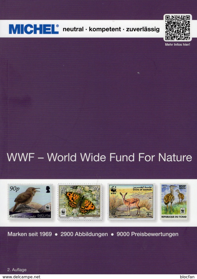 Natur-/Tierschutz MICHEL 2020 ** 50€ WWF Topic Stamp Catalogue Of World Wide Fund For Nature ISBN 978-3-95402-298-4 - Animales