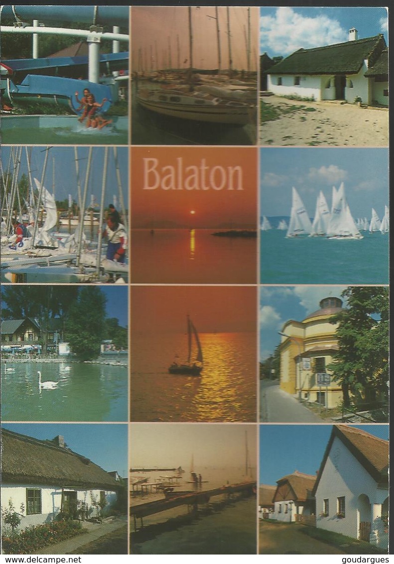 Greetings From Balaton ! - Direction La France En 1996, Timbre 50 Forint (Motif Décoratif) - Hongrie